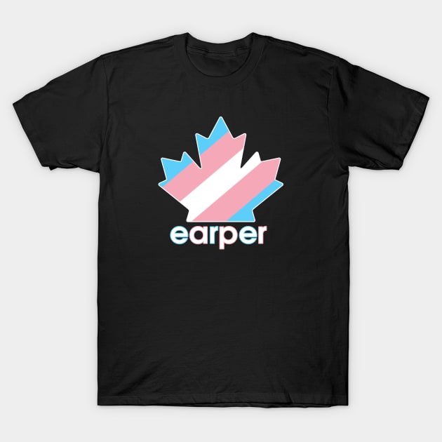 Trans Earper Pride Maple Leaf T-Shirt by viking_elf